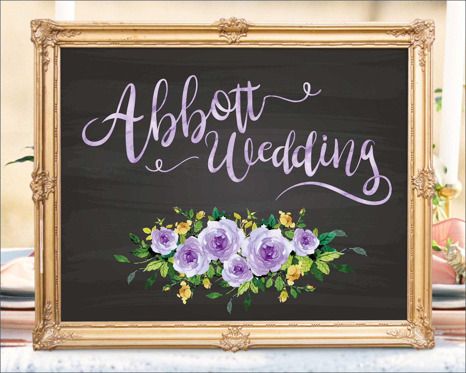 Printable Wedding Sign Chalkboard Reception Sign Etsy
