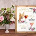 Digital Printable Pink Flower Eucalyptus Wedding Dogs Pets Portrait Bar Menu Sign, His and Hers Signature Drinks Cocktails Signs IDM60