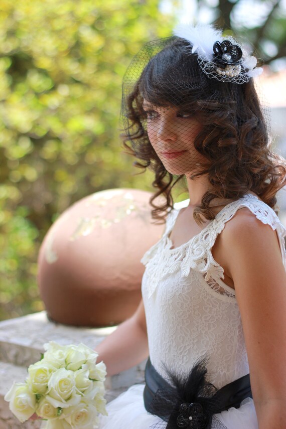 SALE BRAUT GOTHIC HOCHZEIT MINIHUT HUT WEIß-SCHWARZ DAMEN MINI OHNE SCHLEIER