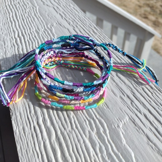 Thin Spiral Friendship Bracelets, String Bracelet, Petite Bracelet