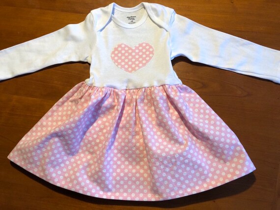 pale pink polka dot dress