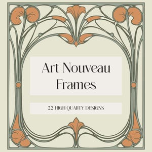ART NOUVEAU | Geïnkte art-nouveaulijstontwerpen | Perfect voor kaarten, uitnodigingen en meer | Grillig en artistiek