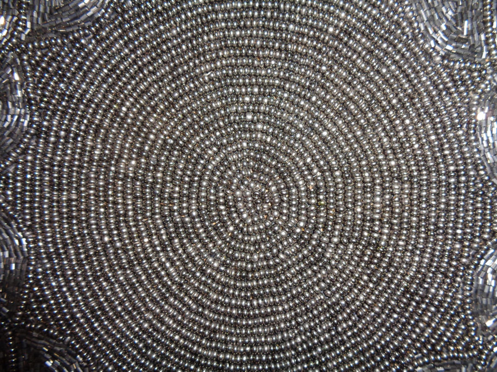 Beautiful Hand Made Table Mat Centre Piece Beaded Charger Etsy