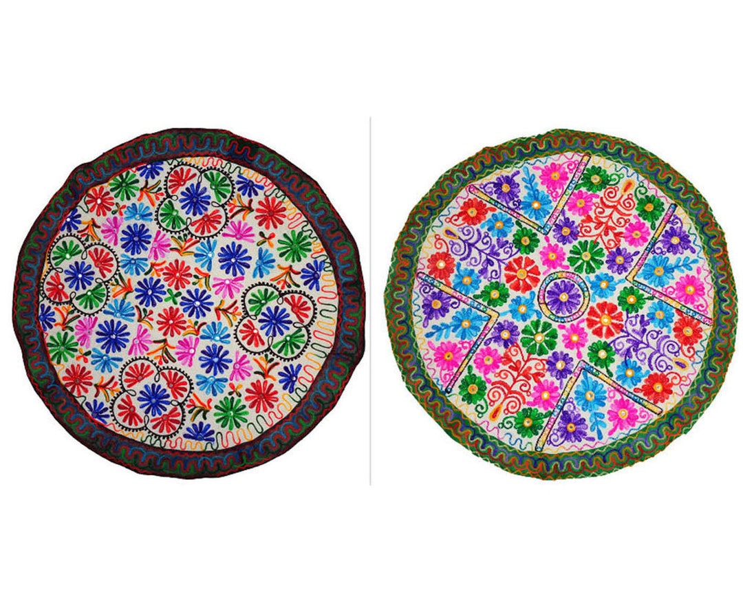 Boho Tablecloth Handmade Antique Round Tapestry with Unique Etsy España