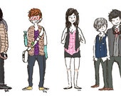 An original custom illustration - print it yourself digital file (Perfect for Christmas, weddings & New Year)