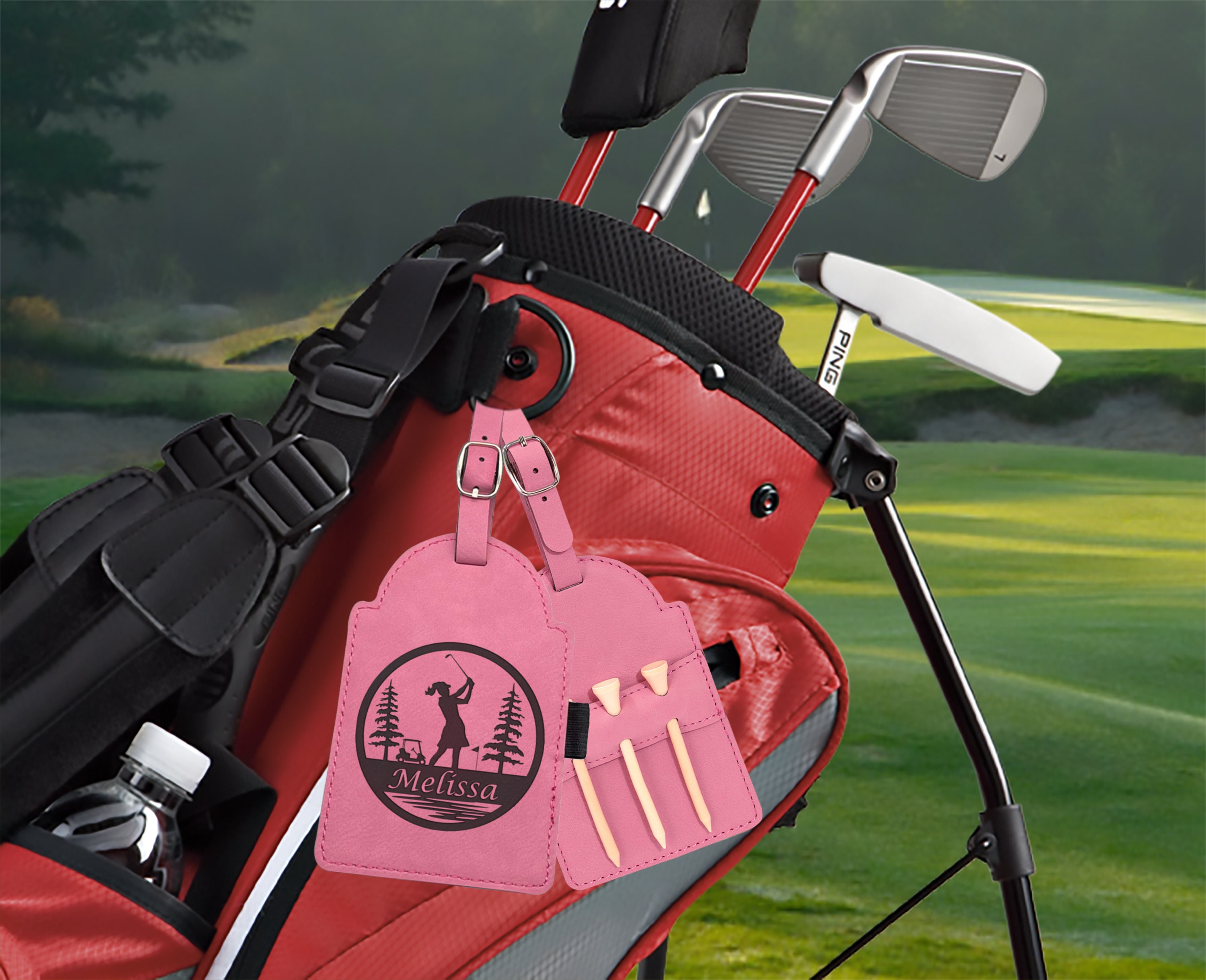 Personalized Engraved Golf Bag Tag with Tees Customized Etsy