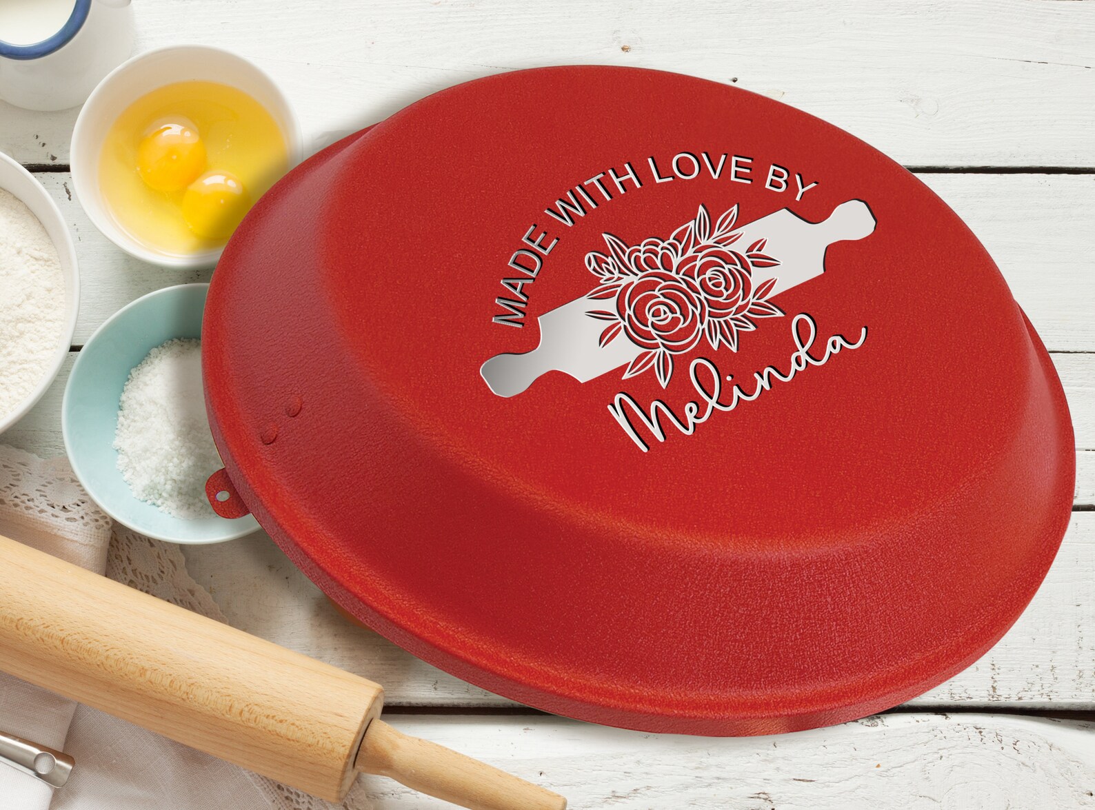 Personalized Aluminum Round Pie Pan With Lid Engraved With Etsy