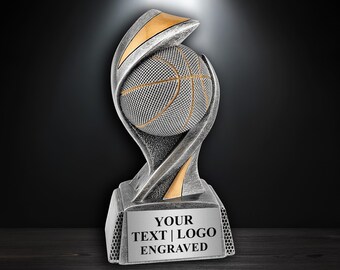Custom Engraved Basketball Trophy, Personalized Champion Award, Coach Team Championship Recognition