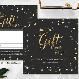 Fotografie Geschenkgutschein Vorlage für Fotografen | PSD bearbeitbare Kundengeschenkkarte | Geschenkgutschein Photoshop