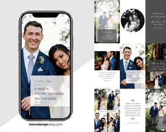 Instagram Story Photoshop Template for Photographer, Editable Instagram Stories, Instastories - INSTANT DOWNLOAD - IS001