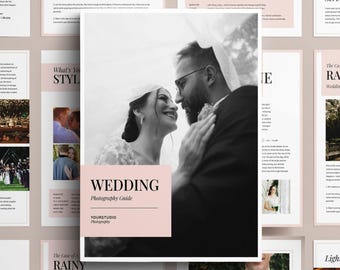 Wedding Photography Welcome Client Template for Photographers | Luxury Pricing Guide | 72 Page Editable Canva, Photoshop (Instant Download)