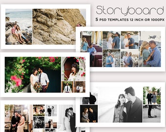 20x10 Storyboard Template, Blog Board, Digital Collage Template for Photographer - INSTANT DOWNLOAD - SB005