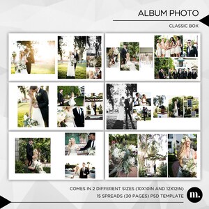 15 Doppelseiten (30 Seiten) 10x10 und 12x12 Fotoalbum Vorlage für Fotografen - SOFORTIGER DOWNLOAD - AP002