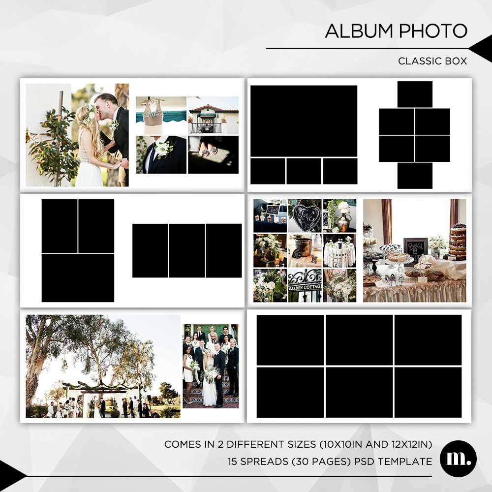 Wedding 2023 Album Printable PSD Photoshop Templates Wedding 