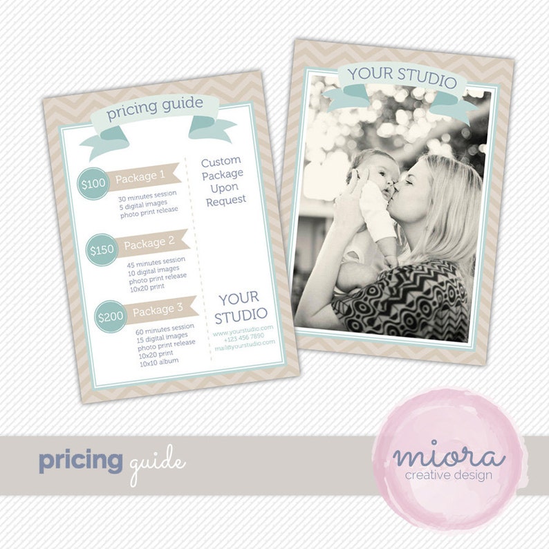 Price List Pricing Guide Template for Etsy