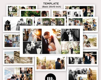 Modèle de storyboard de mariage 20 x 10, panneau de blog, modèle de collage numérique pour photographe - TÉLÉCHARGEMENT IMMÉDIAT