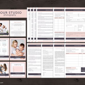 Photography Business Forms and Contracts Bundle Msword & Photoshop