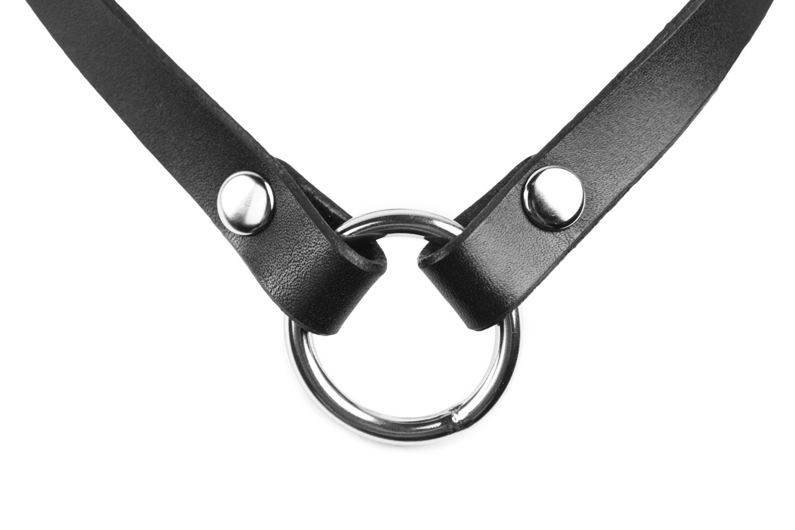 O Ring Collar Leather or Vegan Collar With O Ring Etsy