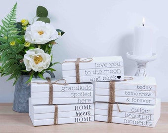 Rustic Faux Book Stack - Great wooden décor piece