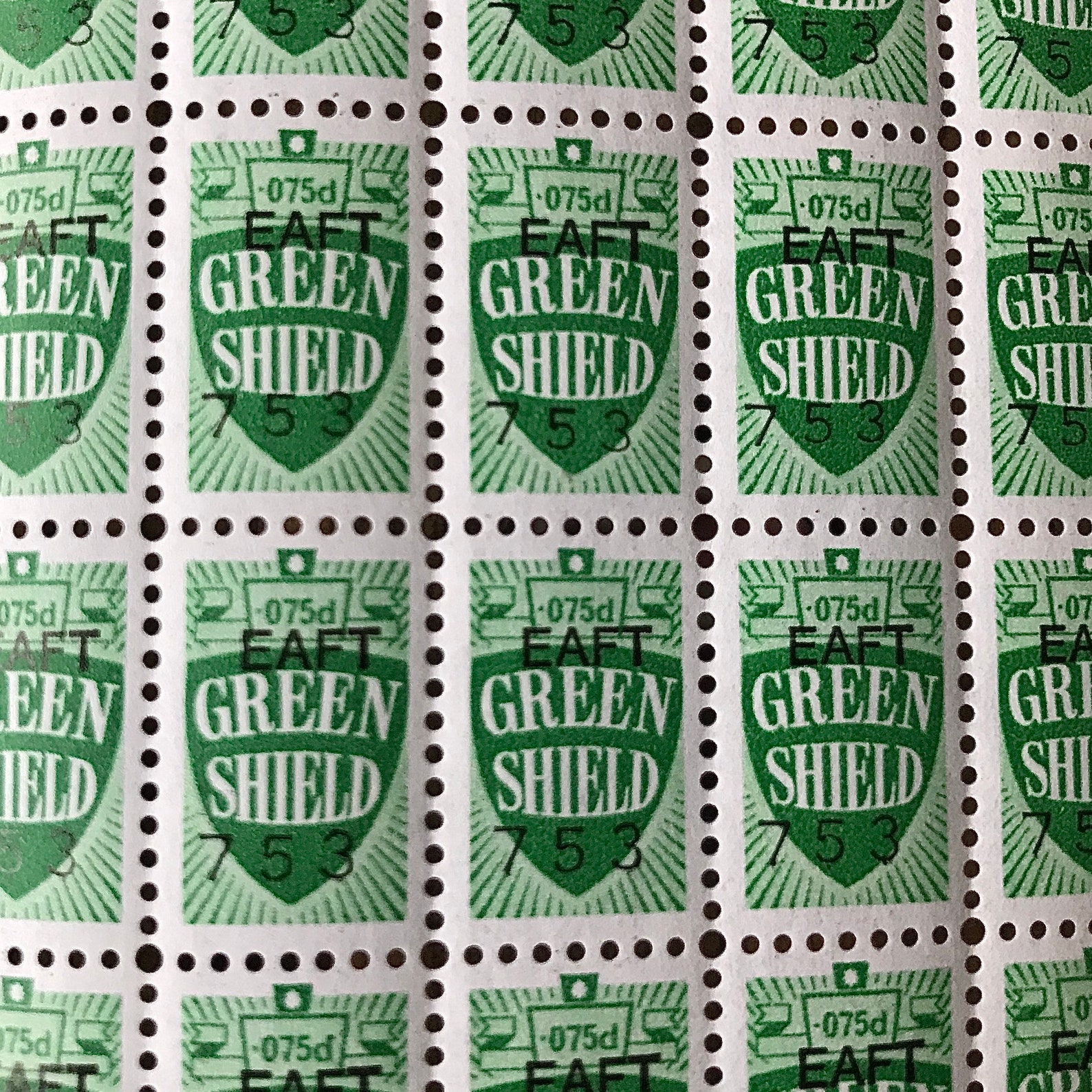 25 Green Shield Stamps Mini Sheet Collect Craft Cards Etsy