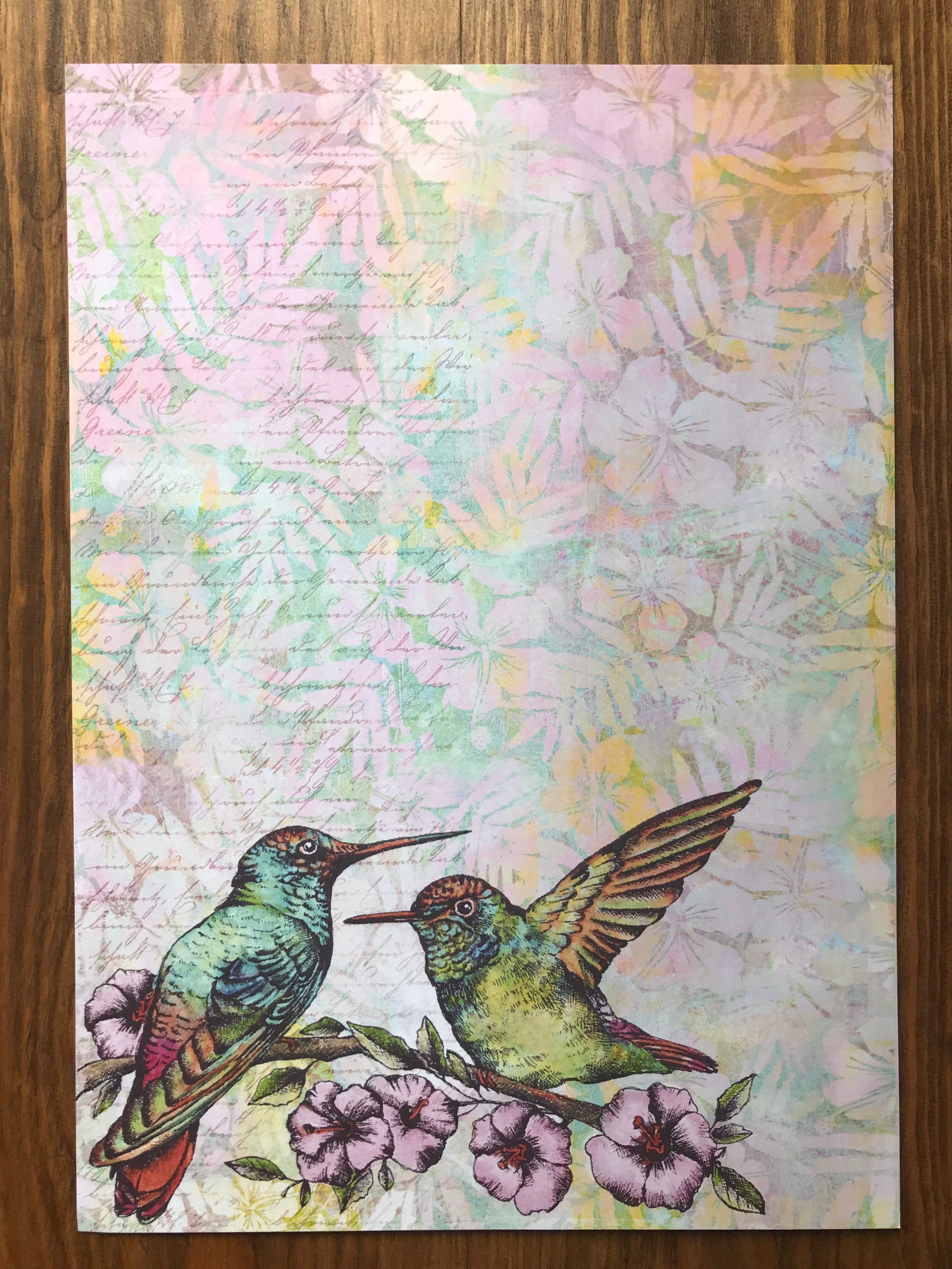 Beautiful Birds A4 Crafty Individuals Background Papers Etsy