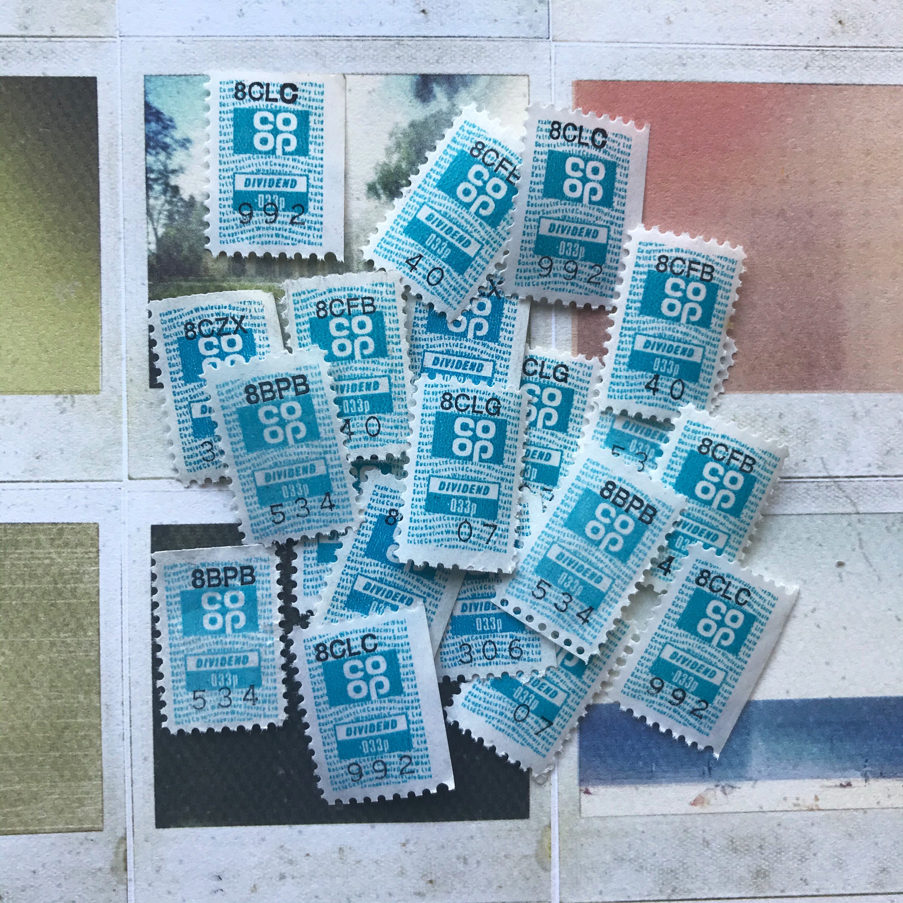 20 COOP Blue Saver Stamps Collect Craft Cards Etsy