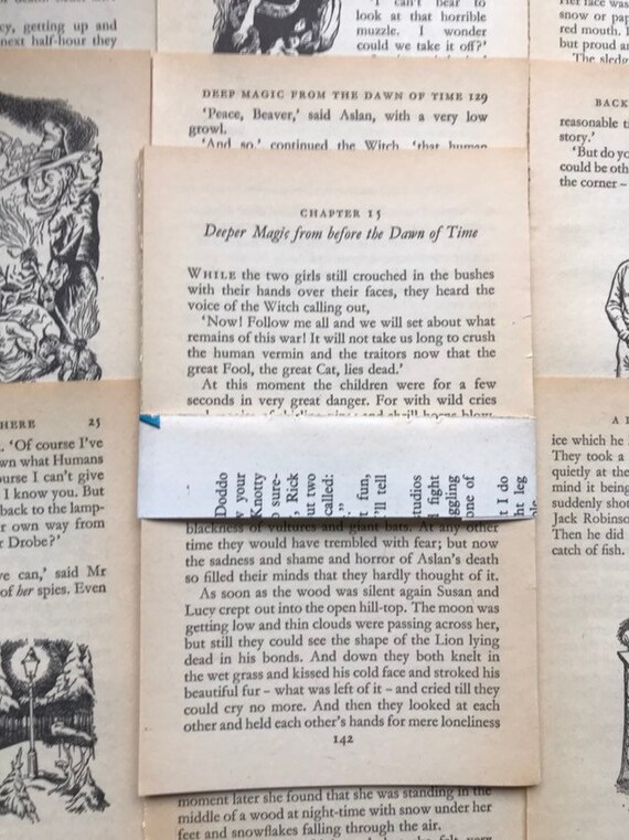 The Lion The Witch And The Wardrobe 10 Book Pages Narnia Etsy