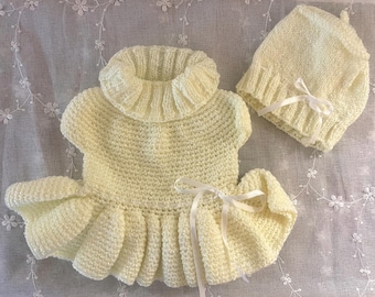 Knit Newborn Dress Set