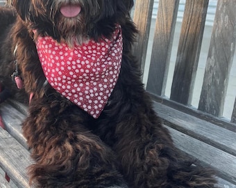 Dog bandana reversible with fun prints for holidays