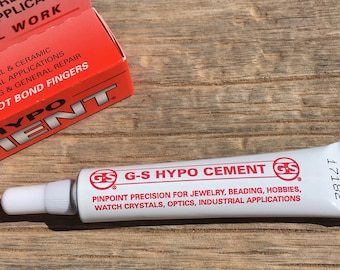G-S Hypo Cement Jewelry Making Glue Fine Detail Work Craft Precision Applicator Dries Clear