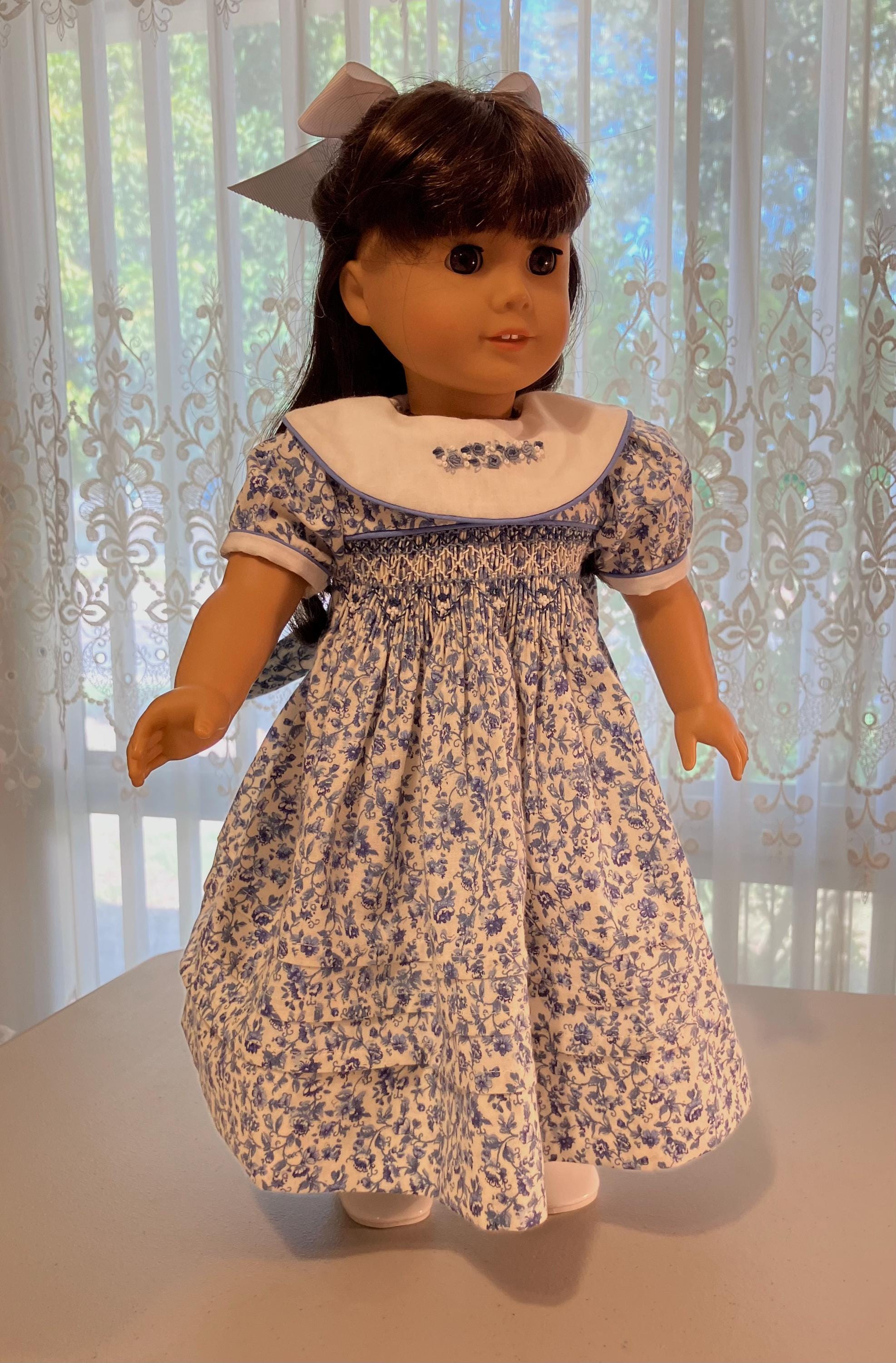 Heirloom quality hand smocked dress for 18" doll
