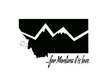 Montana Love Svg Etsy