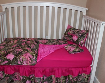 pink camouflage baby bedding