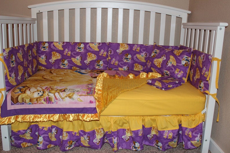 beauty and the beast crib bedding