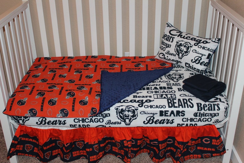 Chicago Bears Crib Baby Bedding Set Nfl Football
