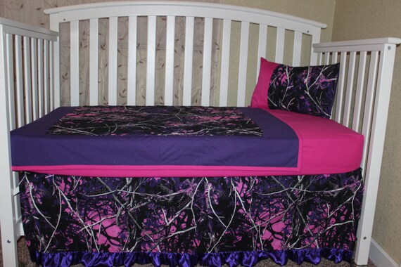 muddy girl crib set