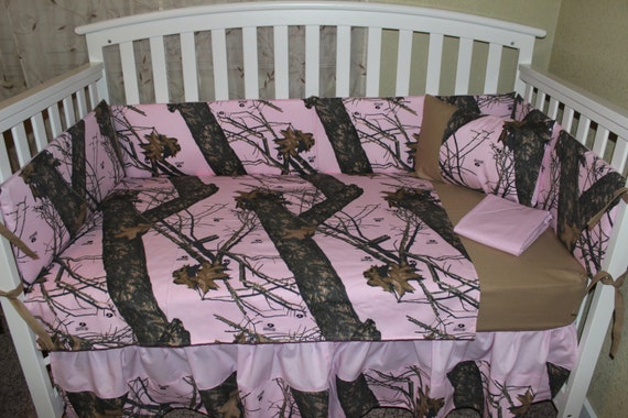 Pink Mossy Oak Crib Baby Bedding Set Baby Girl Bedding Etsy