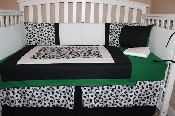 Soccer Crib Baby Bedding Set Ball Sportssoccer Etsy