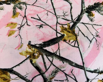 Pink **Realtree** Camouflage Cotton Fabric Sold by the Yard
