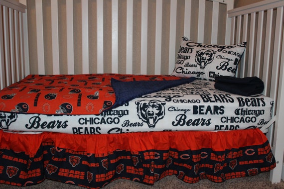 Chicago Bears Crib Baby Bedding Set Nfl Football Etsy