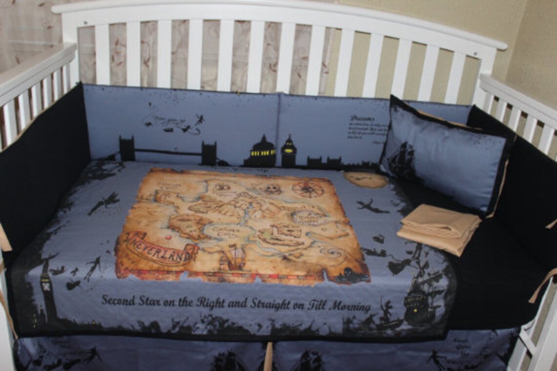 Peter Pan Crib Baby Bedding Set Neverland Never Grow Etsy