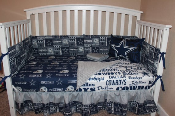 Dallas Cowboys Crib Baby Bedding Set Nfl Football Etsy