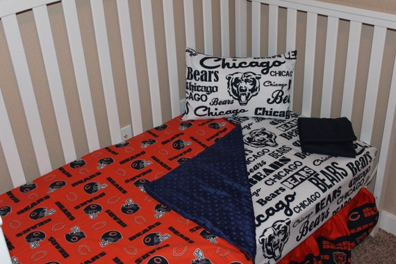 Chicago Bears Crib Baby Bedding Set Nfl Football Etsy