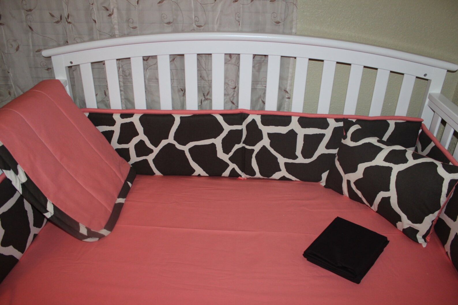 Giraffe Crib Baby Bedding Set BrownCream Giraffe Etsy