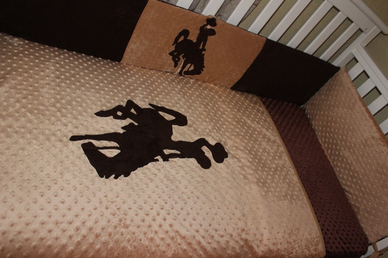 Bucking Horse Crib Baby Bedding Set Western Etsy