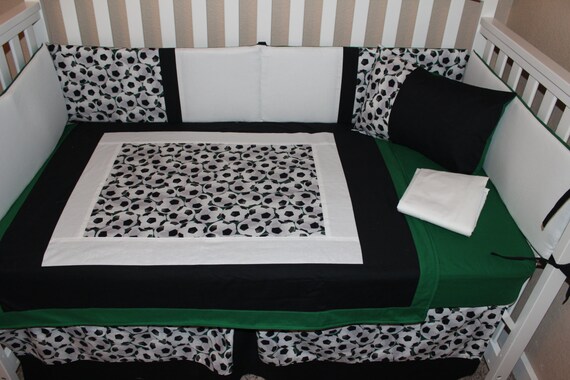 Soccer Crib Baby Bedding Set Ball Sportssoccer Etsy