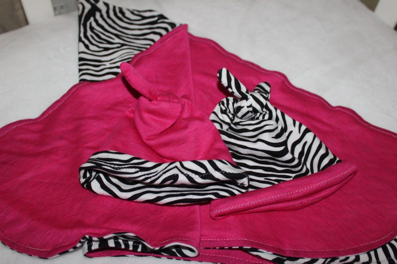 Snuggle Wrap Blanket With Coordinating Hats in Zebra Print Etsy