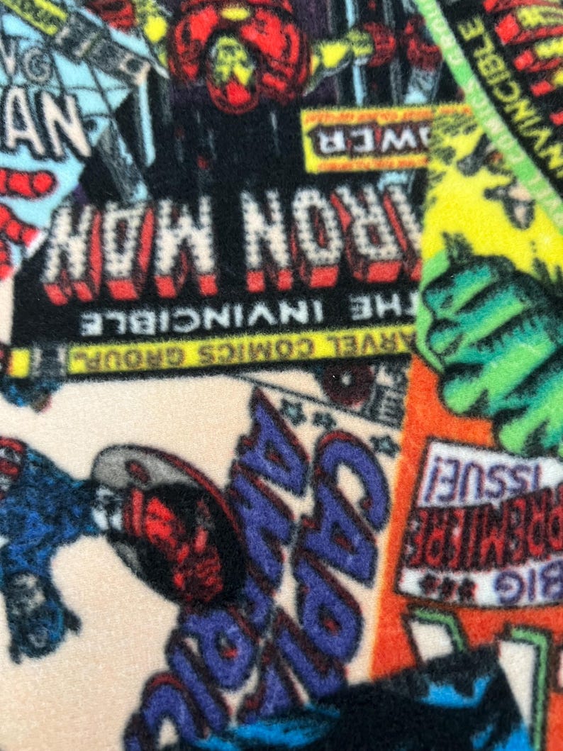 Rare Collage of Vintage Marvel Comic Book Panels and Characters. Iron ...