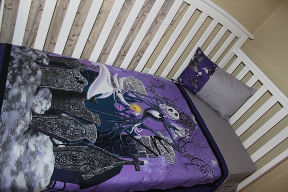 crib bedding set jack skellington nightmare before christmas etsy nightmare before christmas crib bedding set