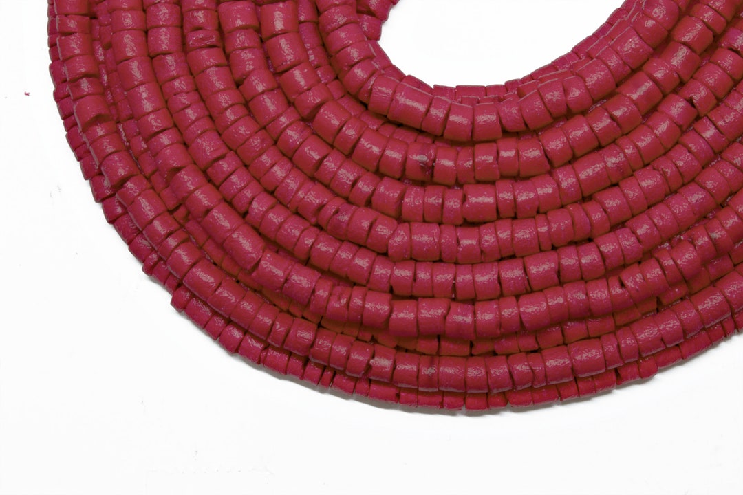 4-5mm Cayenne Red Coconut Shell Heishi Beads Dyed and Waxed - Etsy